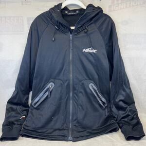 HMK Snowmobile Hoody Tech Shell Polar Fleece Black Embroidered Mens Medium